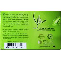 Silka whitening herbal soap green papaya 2