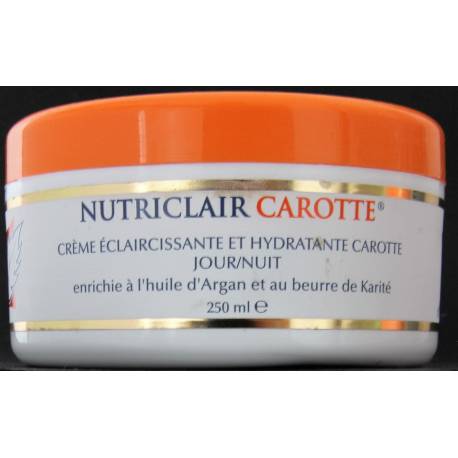 Nutriclair carotte crème éclaircissante et hydratante jour et nuit