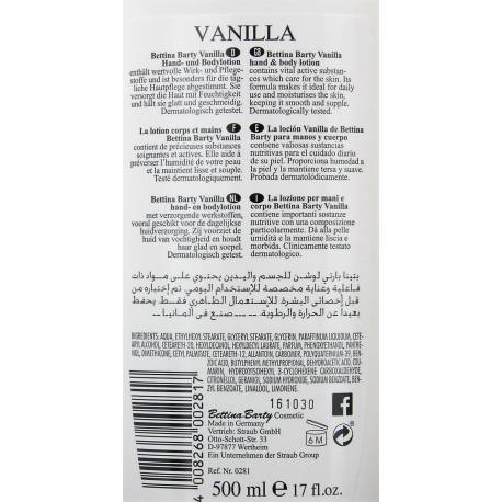 Bettina Barty Vanilla hand and body lotion