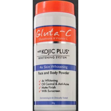 Gluta-C with Kojic plus whitening system face and body powder - poudre éclaircissante