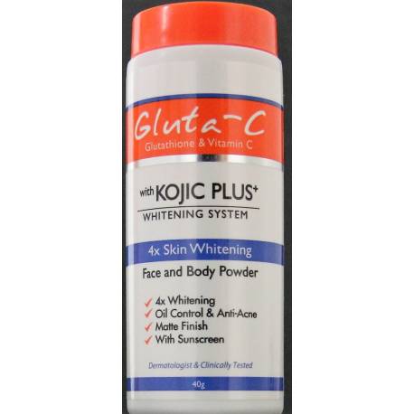 Gluta-C with Kojic plus whitening system face and body powder