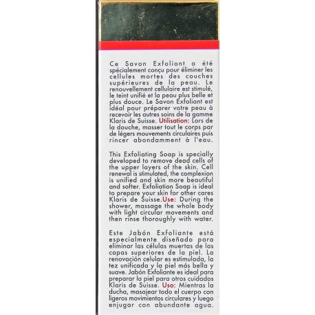 Klaris de Suisse savon exfoliant clarifiant