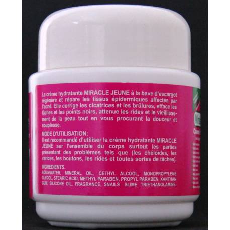 Miracle Jeune crème hydratante anti âge à la bave d'escargot Miracle Jeune crème hydratante anti âge à la bave d'escargot