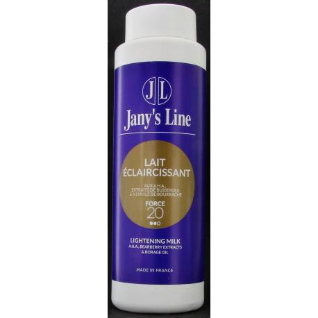 jany's line lightening milk A.H.A bearberry extracts & borage oil