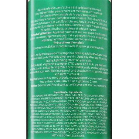 jany's line lait eclaircissant aux a.h.a.extraits de busserole et a l'huile d'dargan force 10 jany's line lait eclaircissant aux a.h.a.extraits de busserole et a l'huile d'dargan force 10