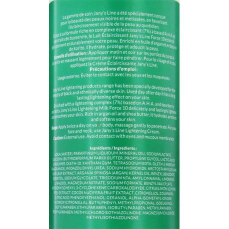 jany's line lait eclaircissant aux a.h.a.extraits de busserole et a l'huile d'dargan force 10 jany's line lait eclaircissant aux a.h.a.extraits de busserole et a l'huile d'dargan force 10