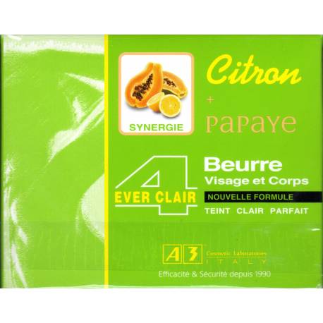 A3 ever clair 4 visage et corps citron papaye beurre