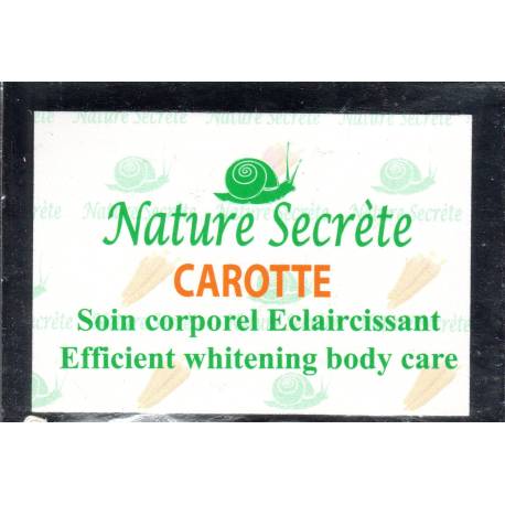 nature secréte carotte lait éclaircissant et hydratant