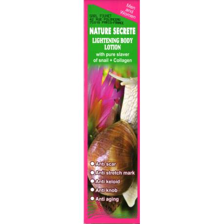 nature secrète lait éclaircissant à la bave d'escargot+collagène  nature secrète lait éclaircissant à la bave d'escargot+collagène
