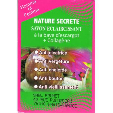 Nature Secrète savon éclaircissant à la bave d'escargot + collagène