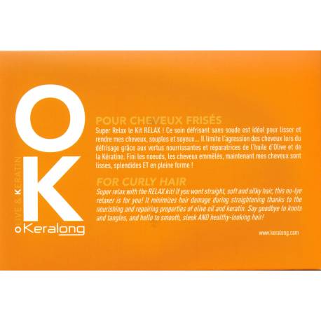 Keralong OK Relax !  défrisant Kit lissage cheveux soyeux