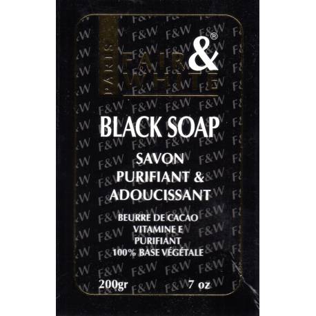 Fair&White Black Soap savon purifiant et adoucissant