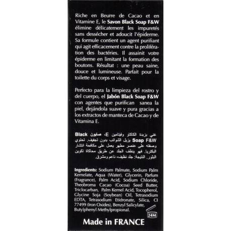 Fair&White Black Soap savon purifiant et adoucissant