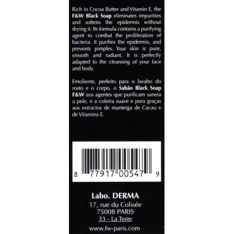 Fair&White Black Soap savon purifiant et adoucissant