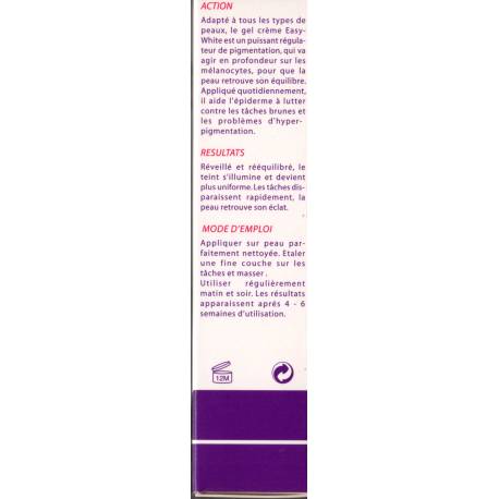 Easy White Paris Gel crème éclaircissant Easy White Paris Gel crème éclaircissant