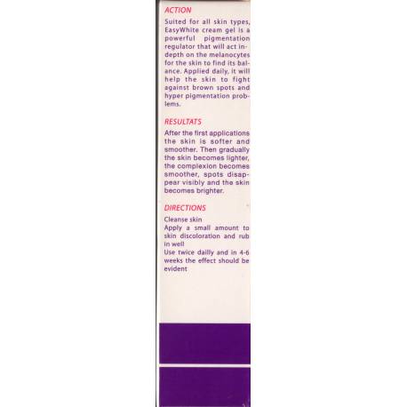 Easy White Paris Gel crème éclaircissant Easy White Paris Gel crème éclaircissant