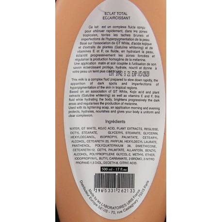 Eclat total lait corporel éclaircissant