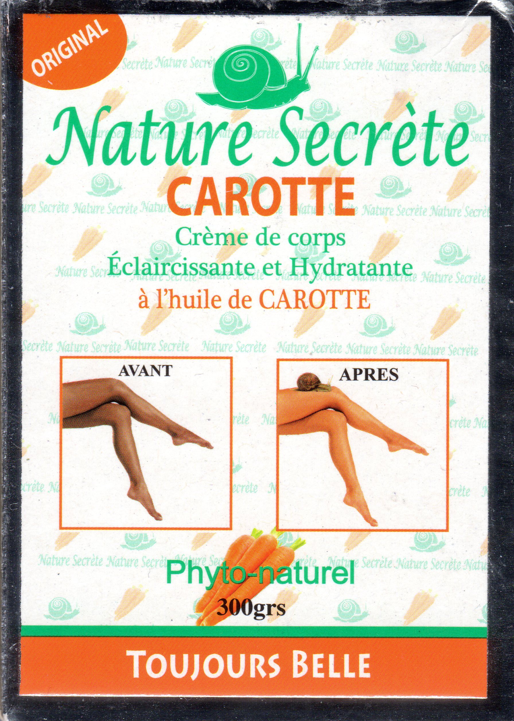 nature secrete carotte face cream