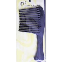 Black detangling comb - wide and long teeth