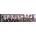 Hair barrettes 3 colors - 10 pcs - red pink