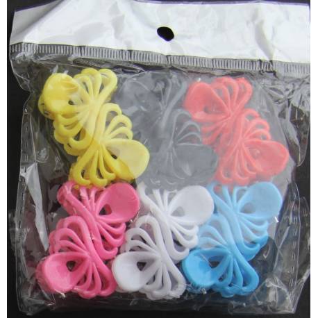 Mini hair clips 12 pieces - 6 colors