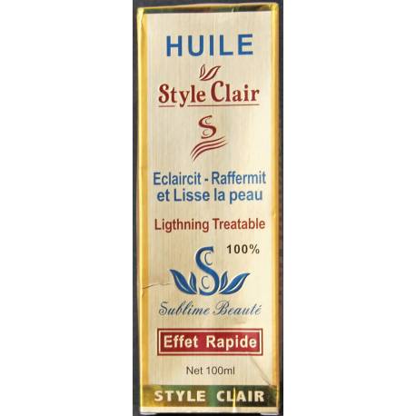 style clair huile éclaircissante traitante