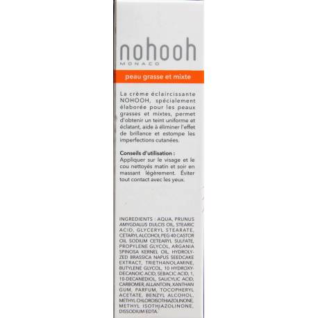 Nohooh Monaco crème éclaircissante peau grasse et mixte
