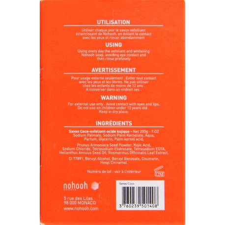 Nohooh Monaco savon éclaircissant exfoliant