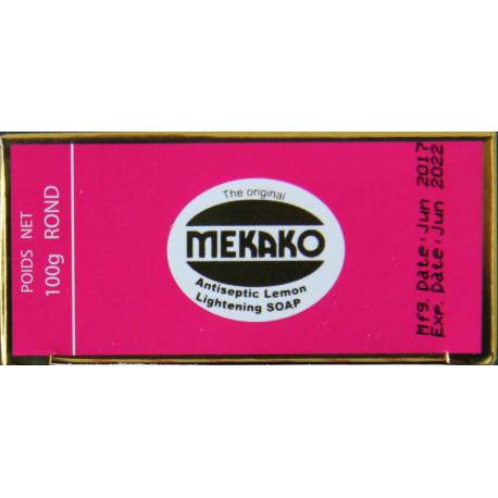 Mekako savon antiseptique extra fort 3 en 1 éclaircissant, gommant au citron