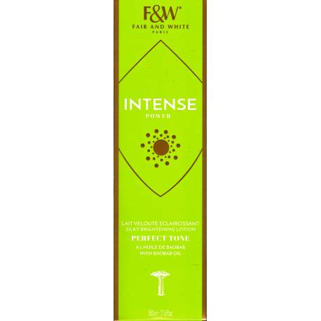 Fair and White Intense Power Lait velouté éclaircissant Perfect Tone à l'huile de baobab