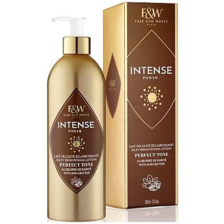 Fair and White Intense Power Silky Brightening Lotion with shea butter