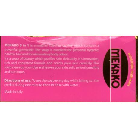 Mekako savon antiseptique éclaircissant et gommant 3 en 1 Mekako savon antiseptique éclaircissant et gommant 3 en 1