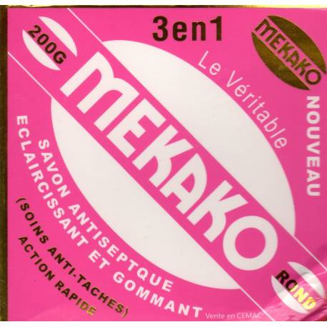 Mekako savon antiseptique éclaircissant et gommant 3 en 1