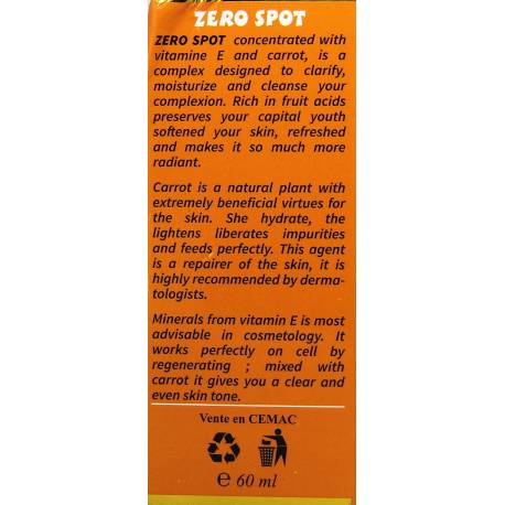 Zéro Tache aux extraits de carotte et à la vitamine E