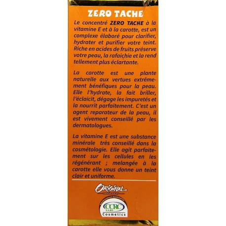 Zéro Tache aux extraits de carotte et à la vitamine E