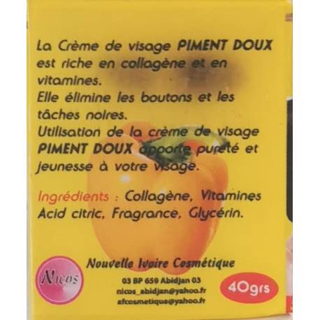 piment doux plus crème de vissage